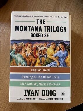 The Montana Trilogy Boxed Set by Ivan Doig - White with Multicolor Illustration
